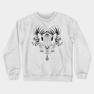 Sheep skull biblically accurate angel Crewneck Sweatshirt